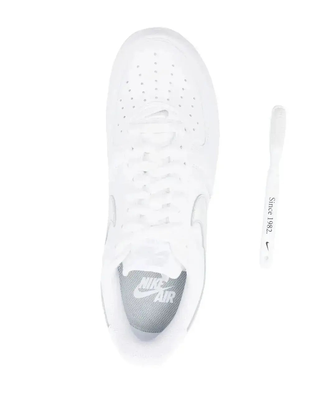 Nike Air Force 1 Low Silver Swoosh Sneakers.