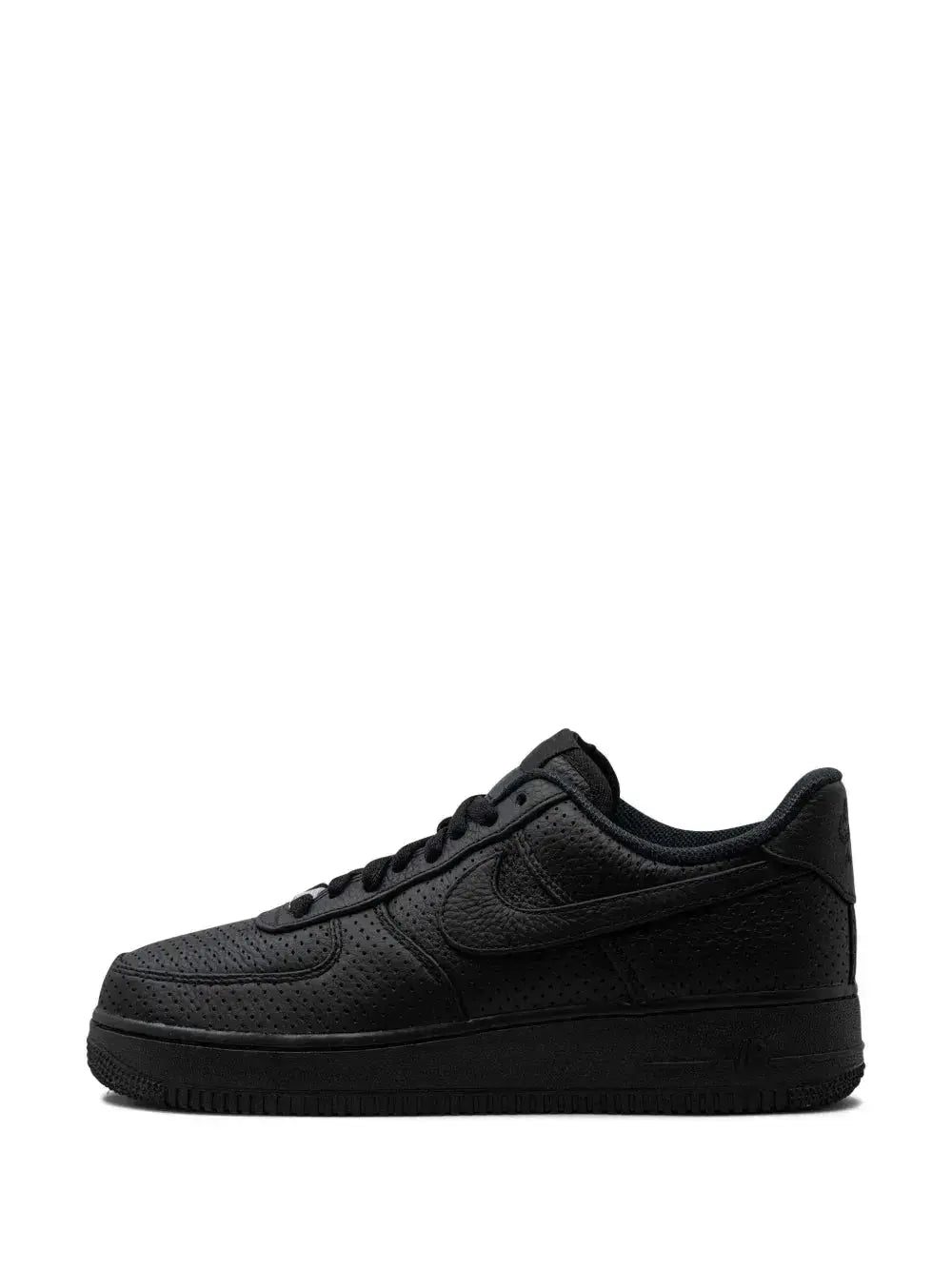 Nike Air Force 1 Low Sp Triple Black Perforated Sneakers Grazuv Mart