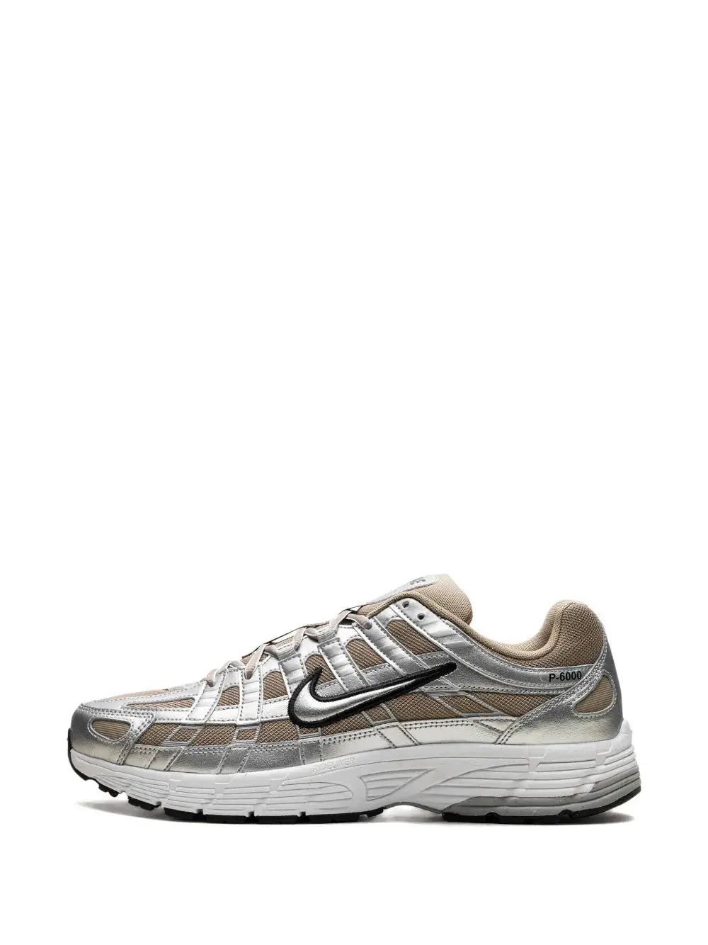 Nike P-6000 Khaki Metallic Silver Sneakers Grazuv Mart