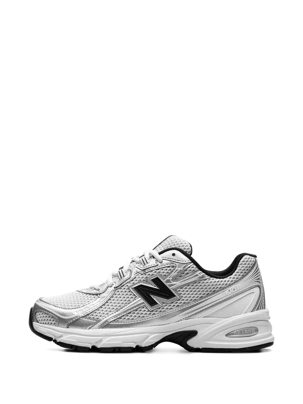 New Balance 740 White Silver/Metallic Black Sneakers Grazuv Mart