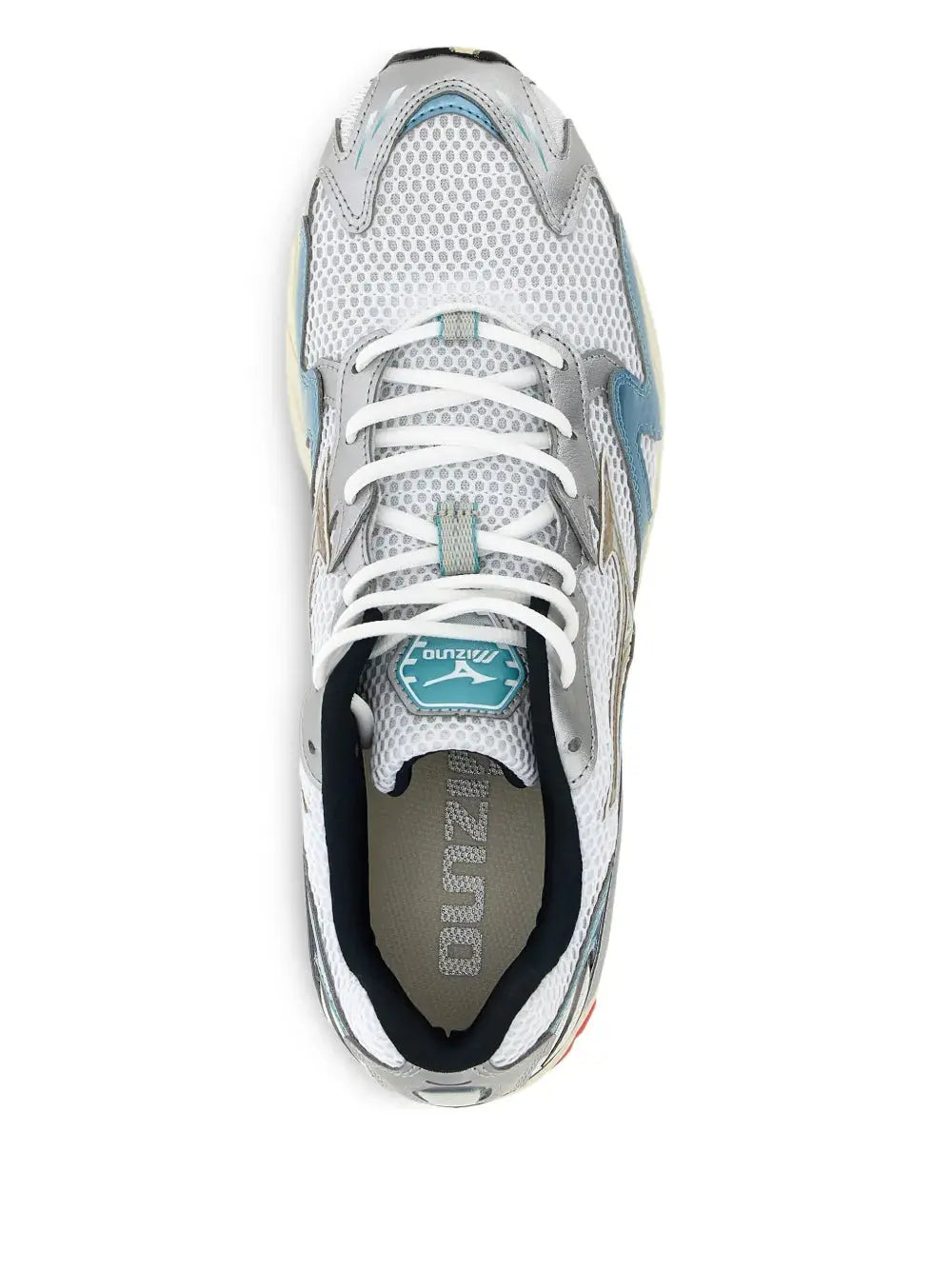 Mizuno Wave Ridder 10 Mesh-Panelled Leather Trainers Grazuv Mart