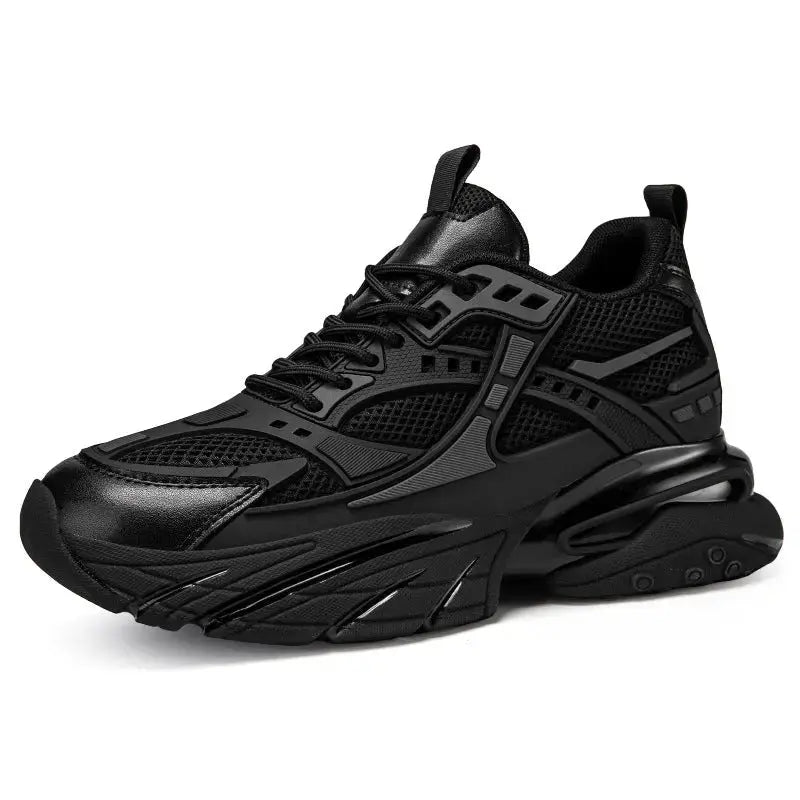 Autumn Winter Mesh Breathable Invisible Height-Boosting Casual Sneakers.