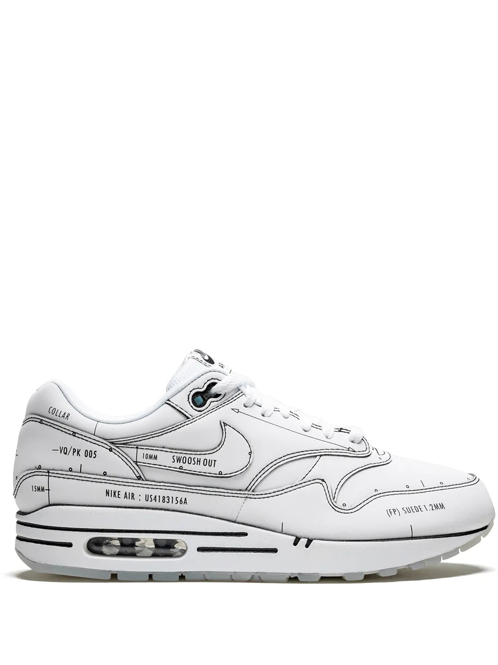 Nike Air Max 1 Sketch Schematic Sneakers Grazuv Mart
