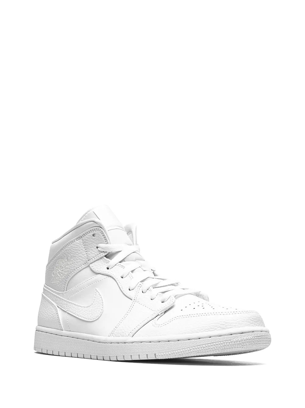 Nike Air Jordan 1 Mid Triple White Sneakers Grazuv Mart