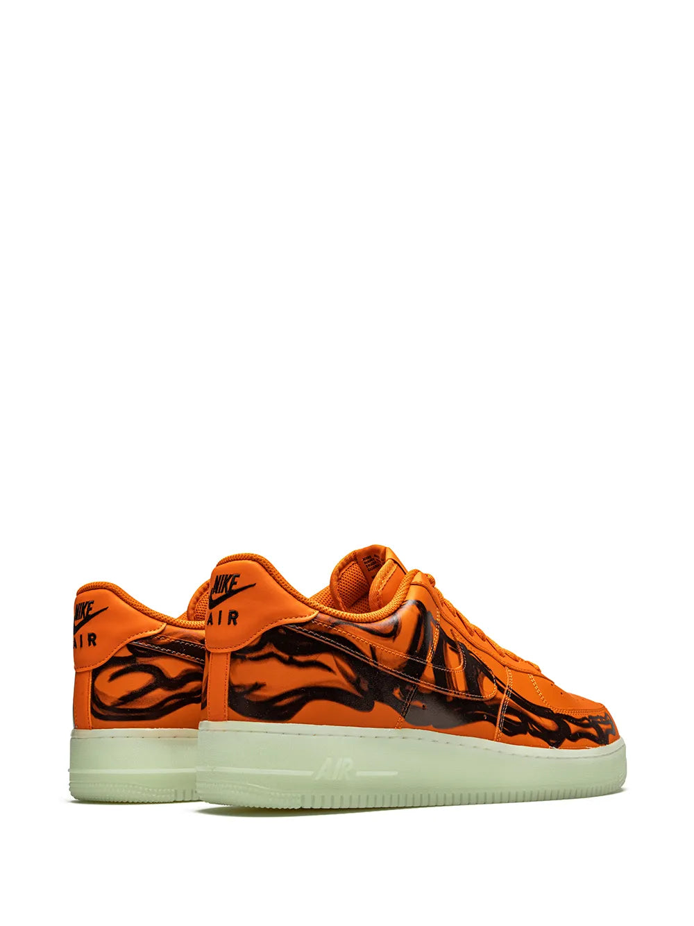 Nike Air Force 1 Low Orange Skeleton Sneakers Grazuv Mart