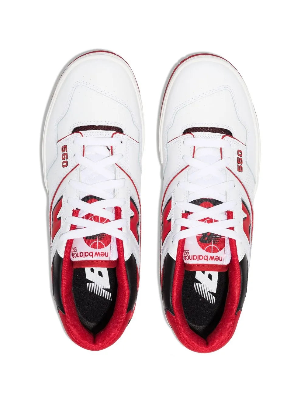 New Balance 550 White Red Sneakers Grazuv Mart