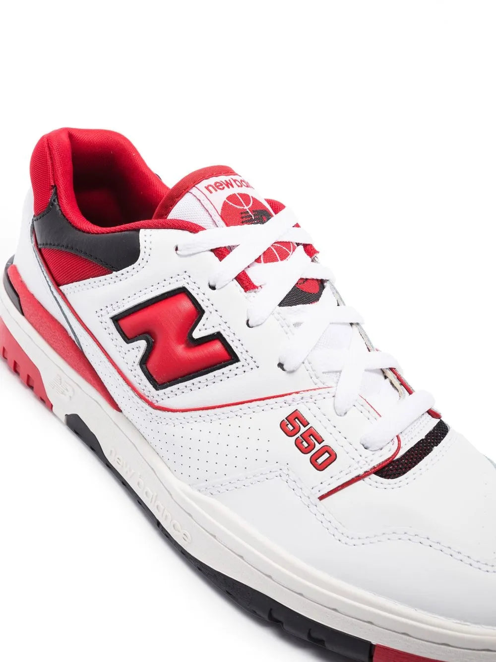 New Balance 550 White Red Sneakers Grazuv Mart
