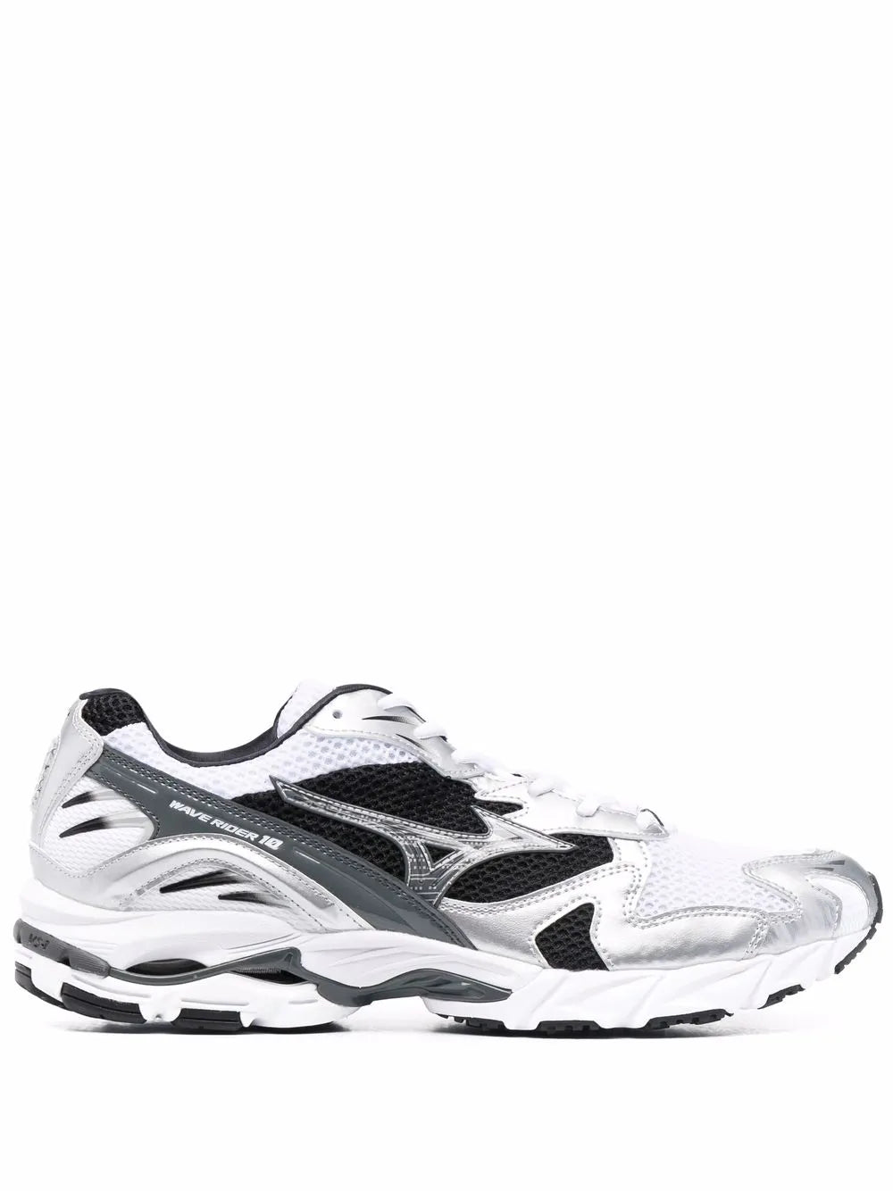 Mizuno Panelled Lace-Up Trainers Grazuv Mart