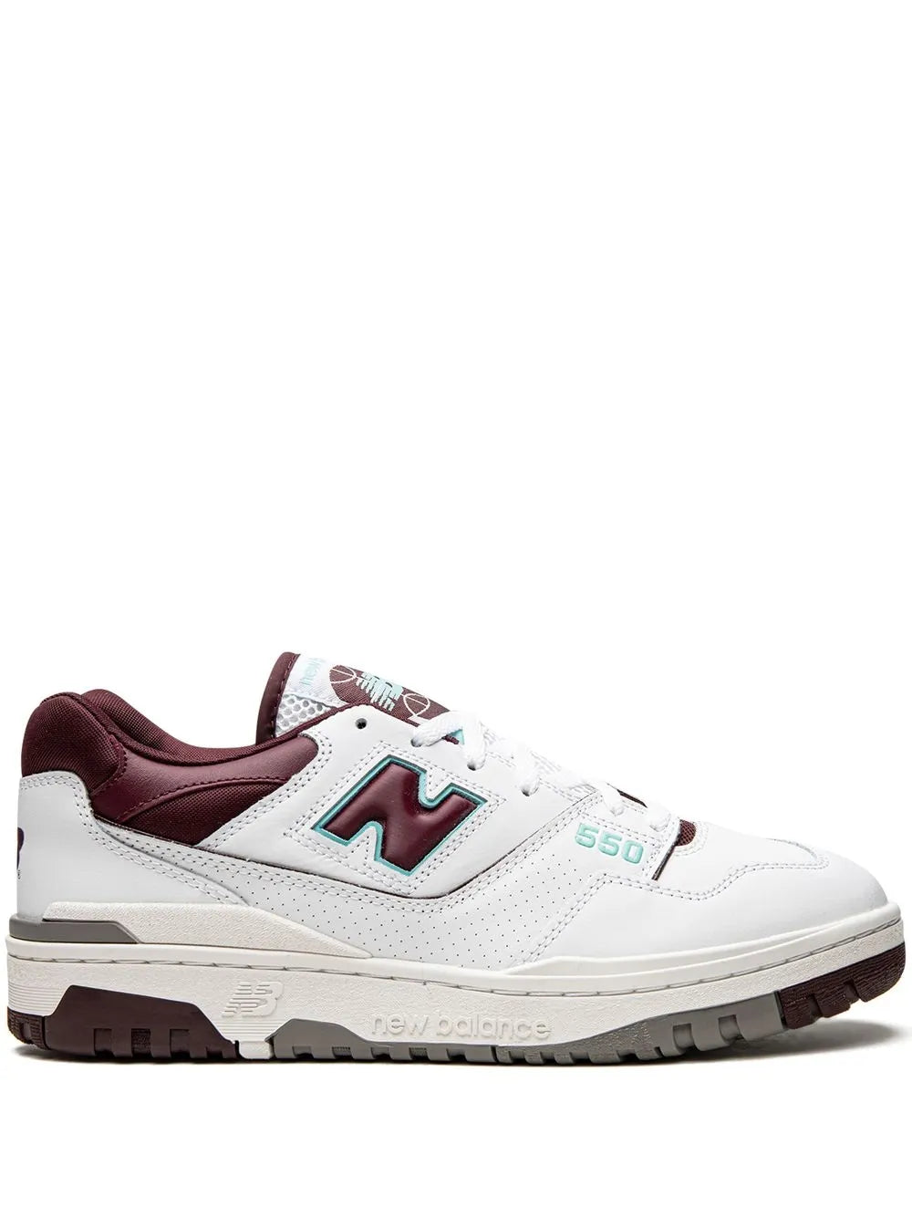 New Balance 550 Burgundy/Cyan Sneakers Grazuv Mart