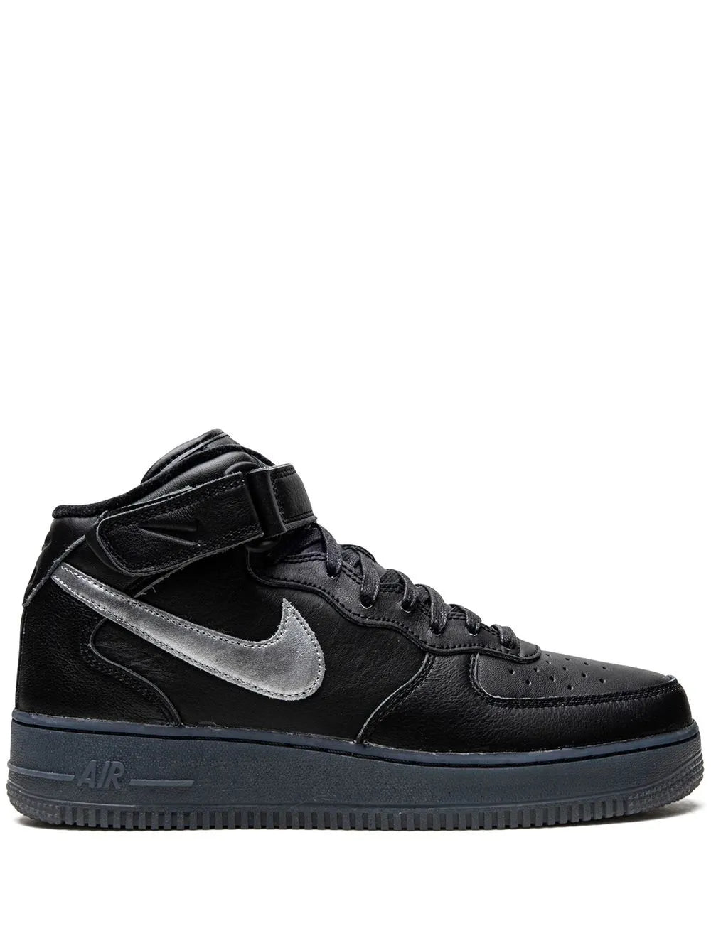 Nike Air Force 1 Mid Black/Metallic Silver Sneakers Grazuv Mart