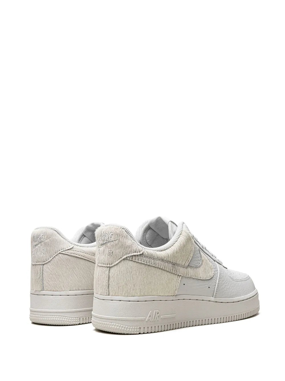 Nike Air Force 1 White Pony Hair Heel Sneakers Grazuv Mart