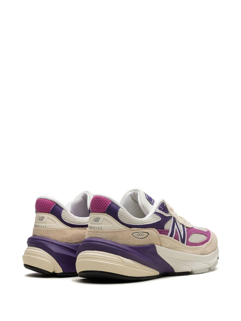 New Balance 990V6 Made In Usa - Macadamia Nut Magenta Sneakers Grazuv Mart
