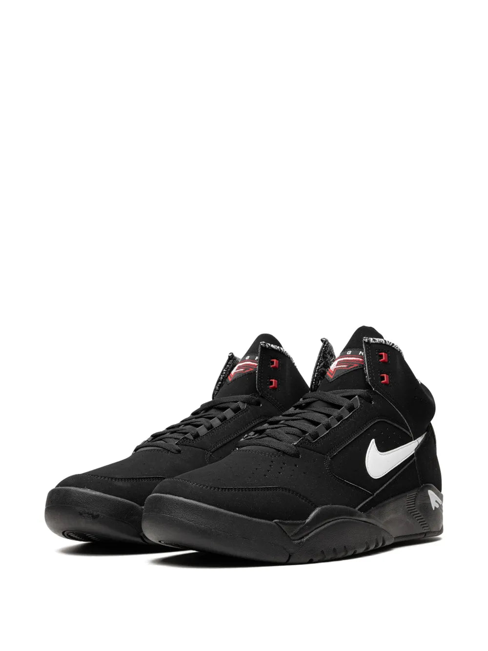 Nike Air Flight Lite Mid Black White Varsity Red Sneakers Grazuv Mart