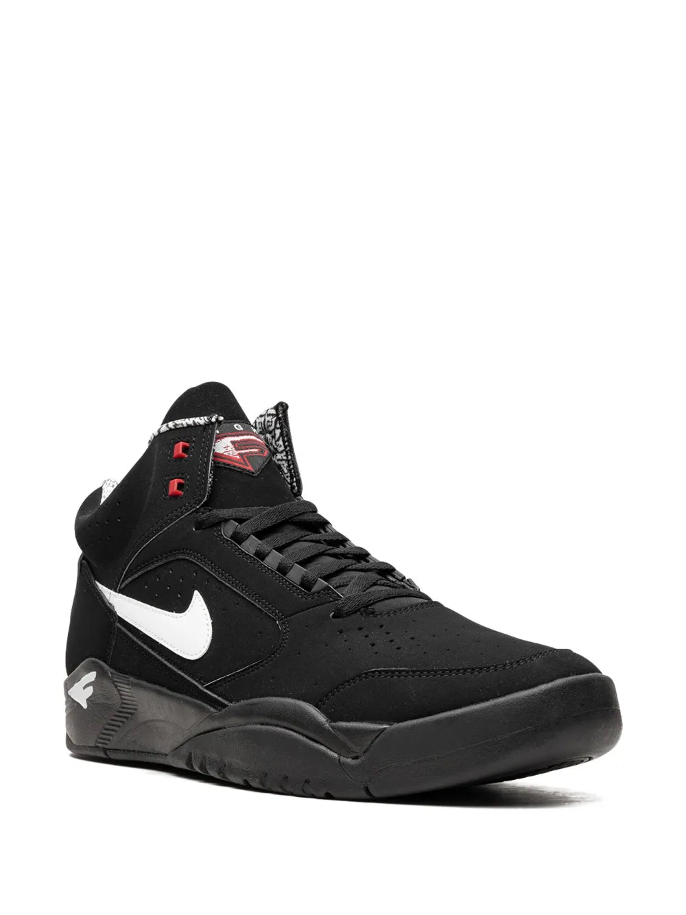 Nike Air Flight Lite Mid Black White Varsity Red Sneakers Grazuv Mart