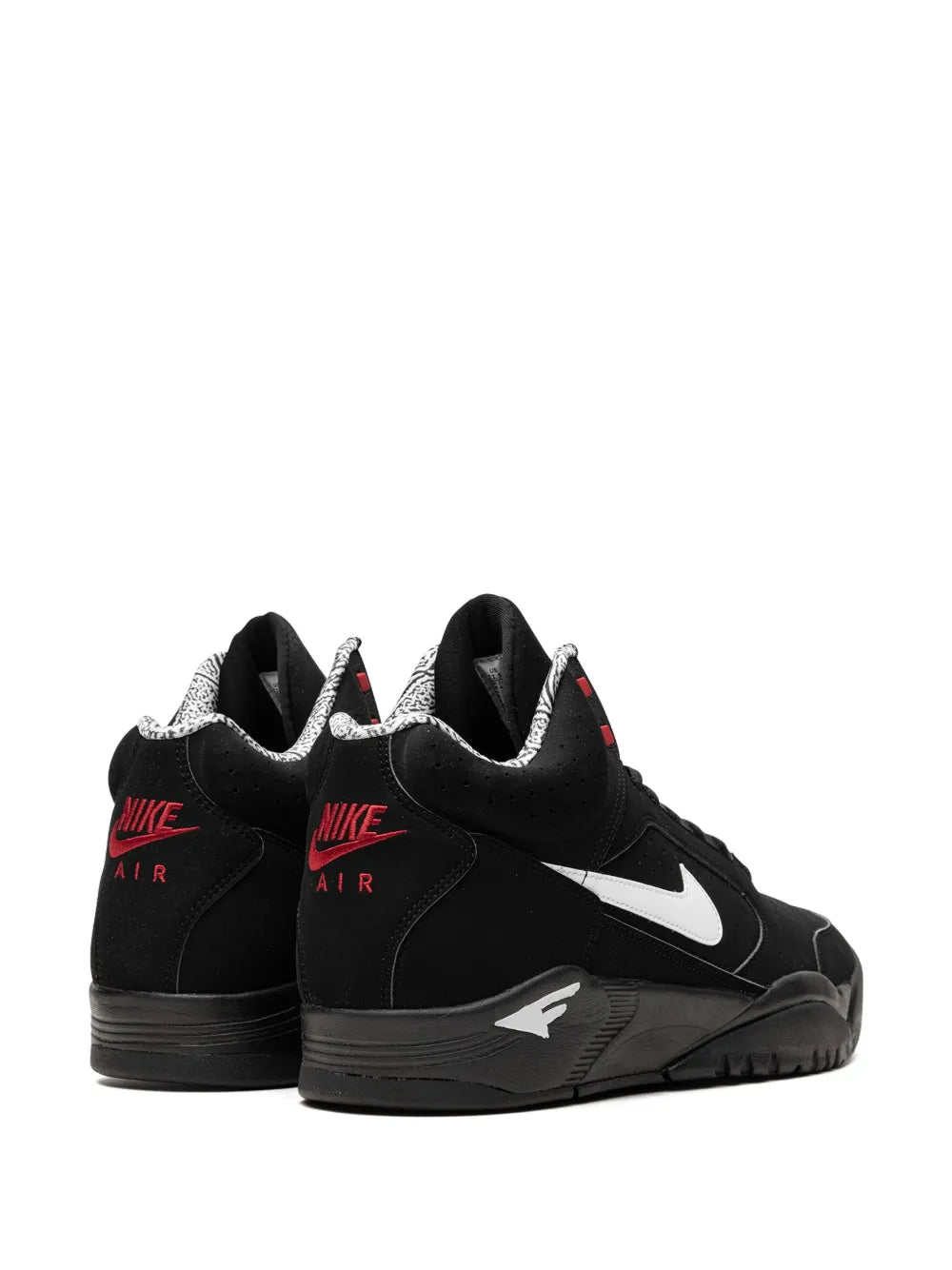 Nike Air Flight Lite Mid Black White Varsity Red Sneakers Grazuv Mart
