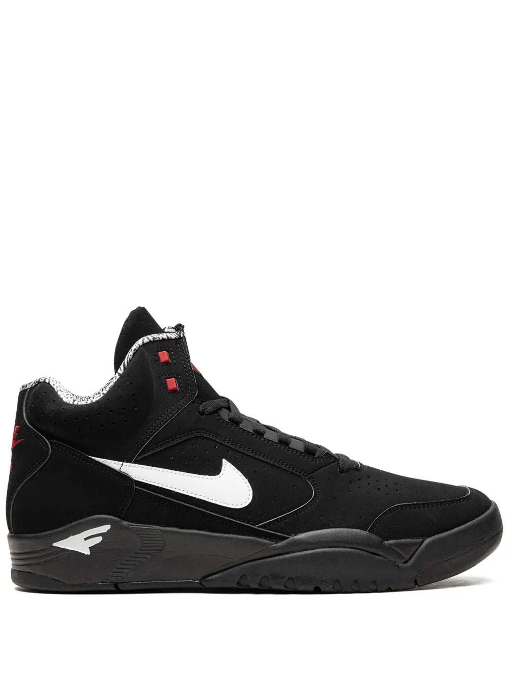 Nike Air Flight Lite Mid Black White Varsity Red Sneakers Grazuv Mart