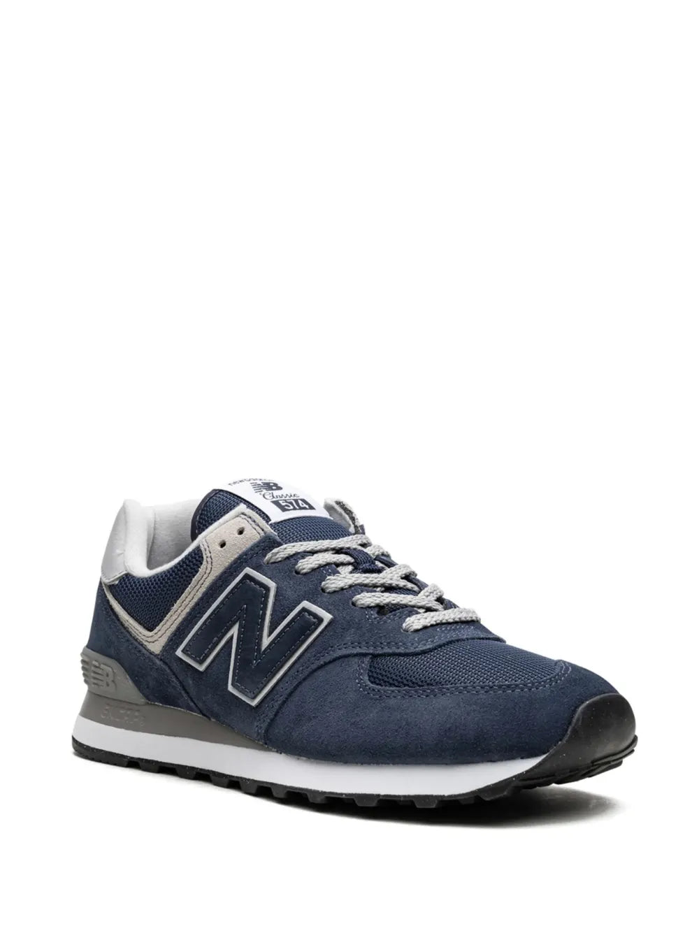 New Balance 574 Logo-Patch Suede Sneakers Grazuv Mart