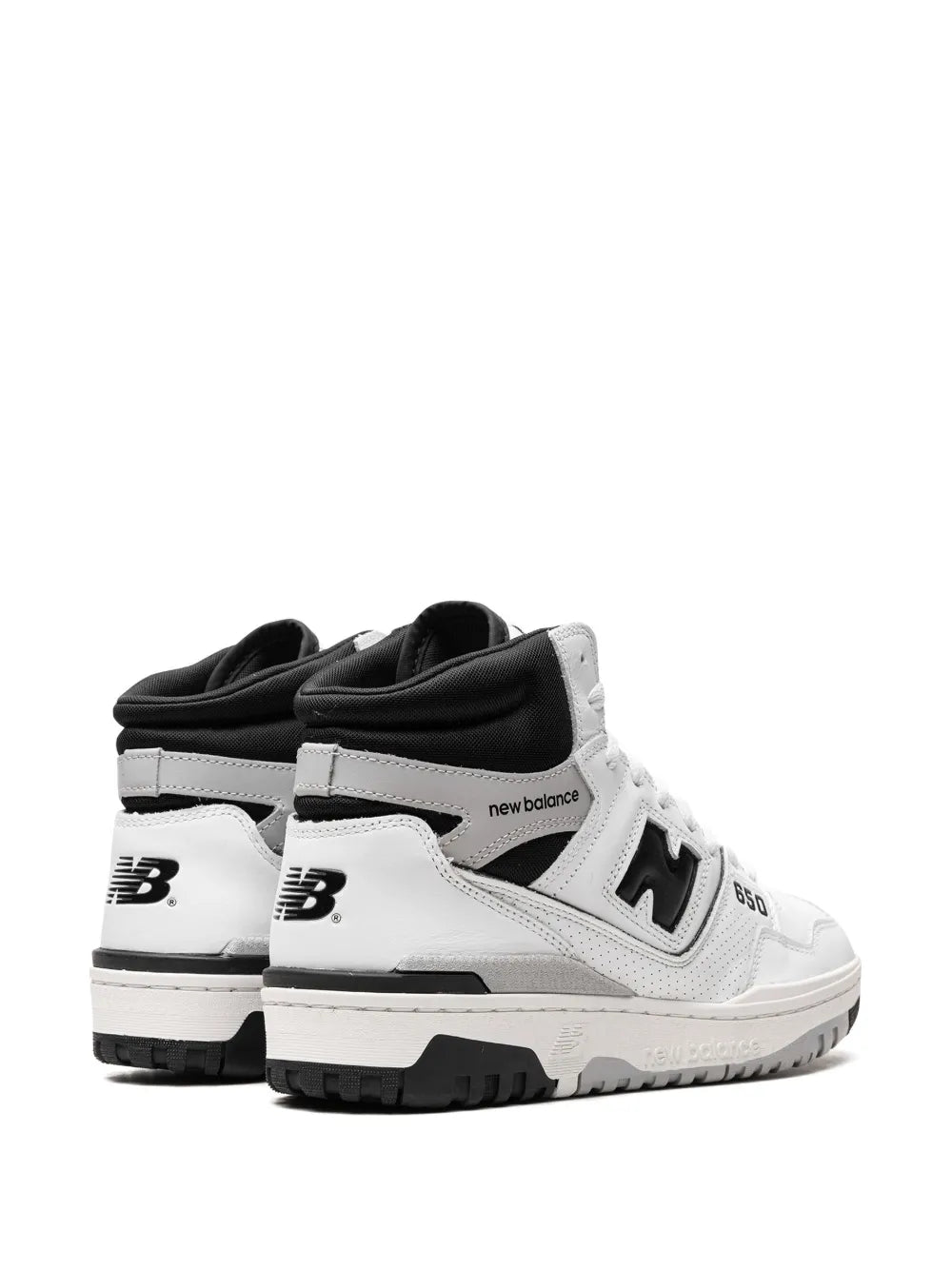 New Balance 650 White/Black High-Top Sneakers Grazuv Mart