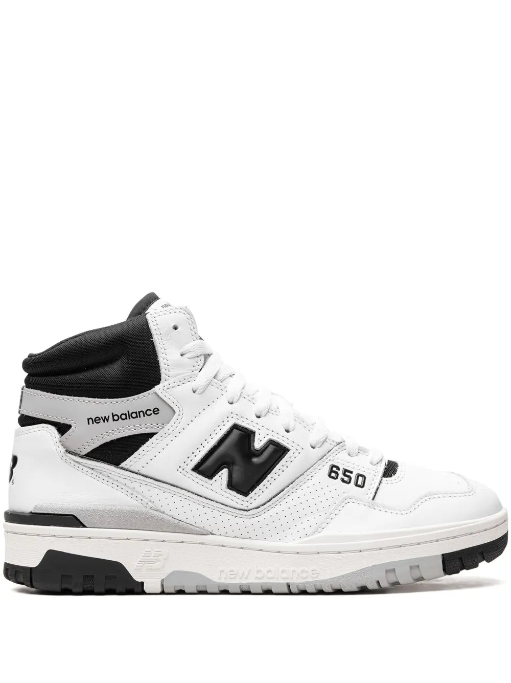 New Balance 650 White/Black High-Top Sneakers Grazuv Mart