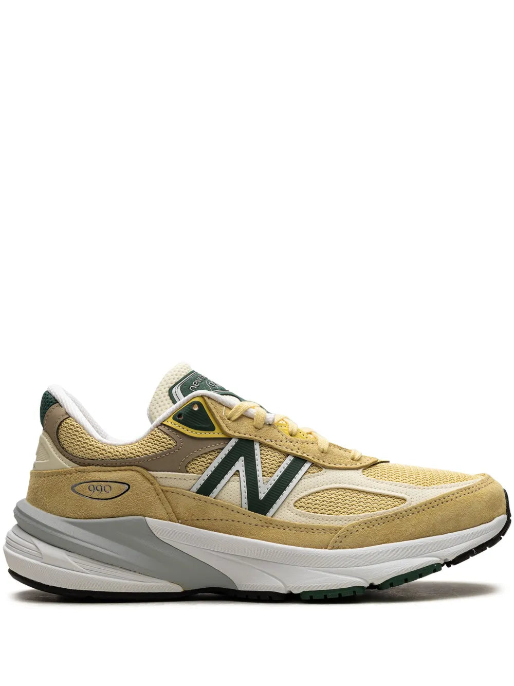 New Balance 990 Pale Yellow/Forest Green Sneakers Grazuv Mart