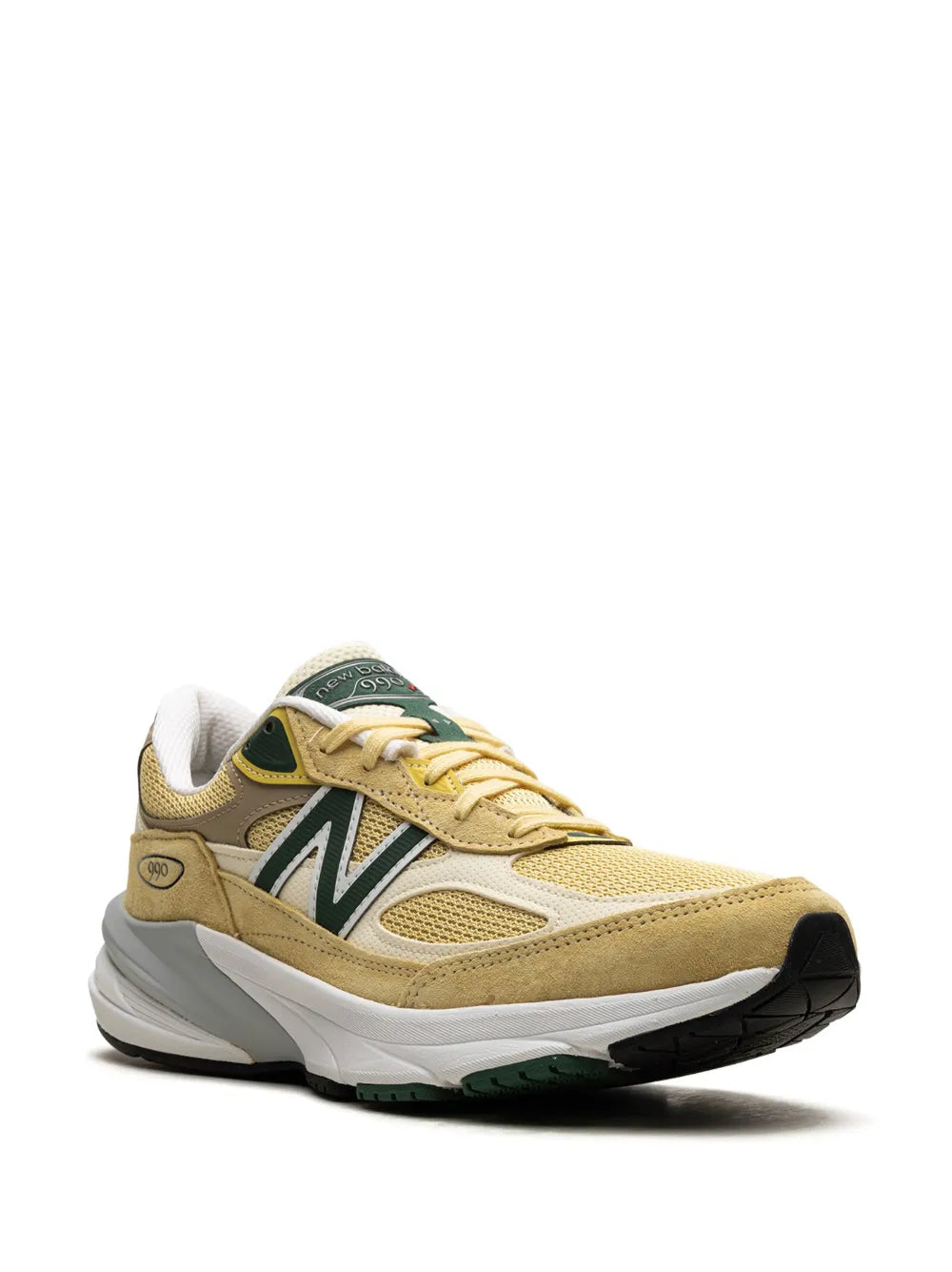 New Balance 990 Pale Yellow/Forest Green Sneakers Grazuv Mart