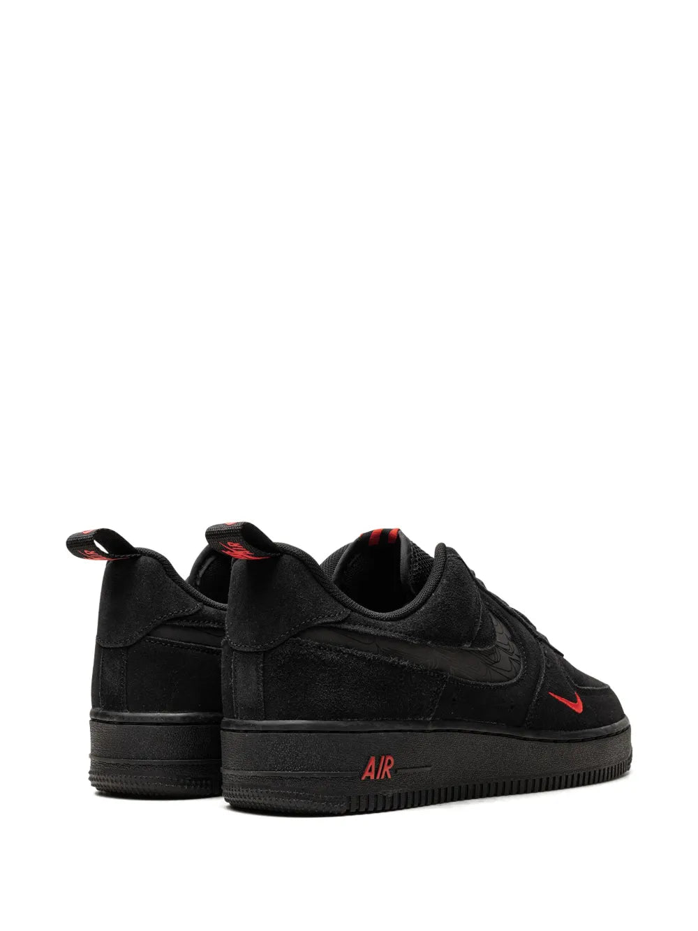 Nike Air Force 1 Low Multi Swoosh Black/Crimson Sneakers Grazuv Mart
