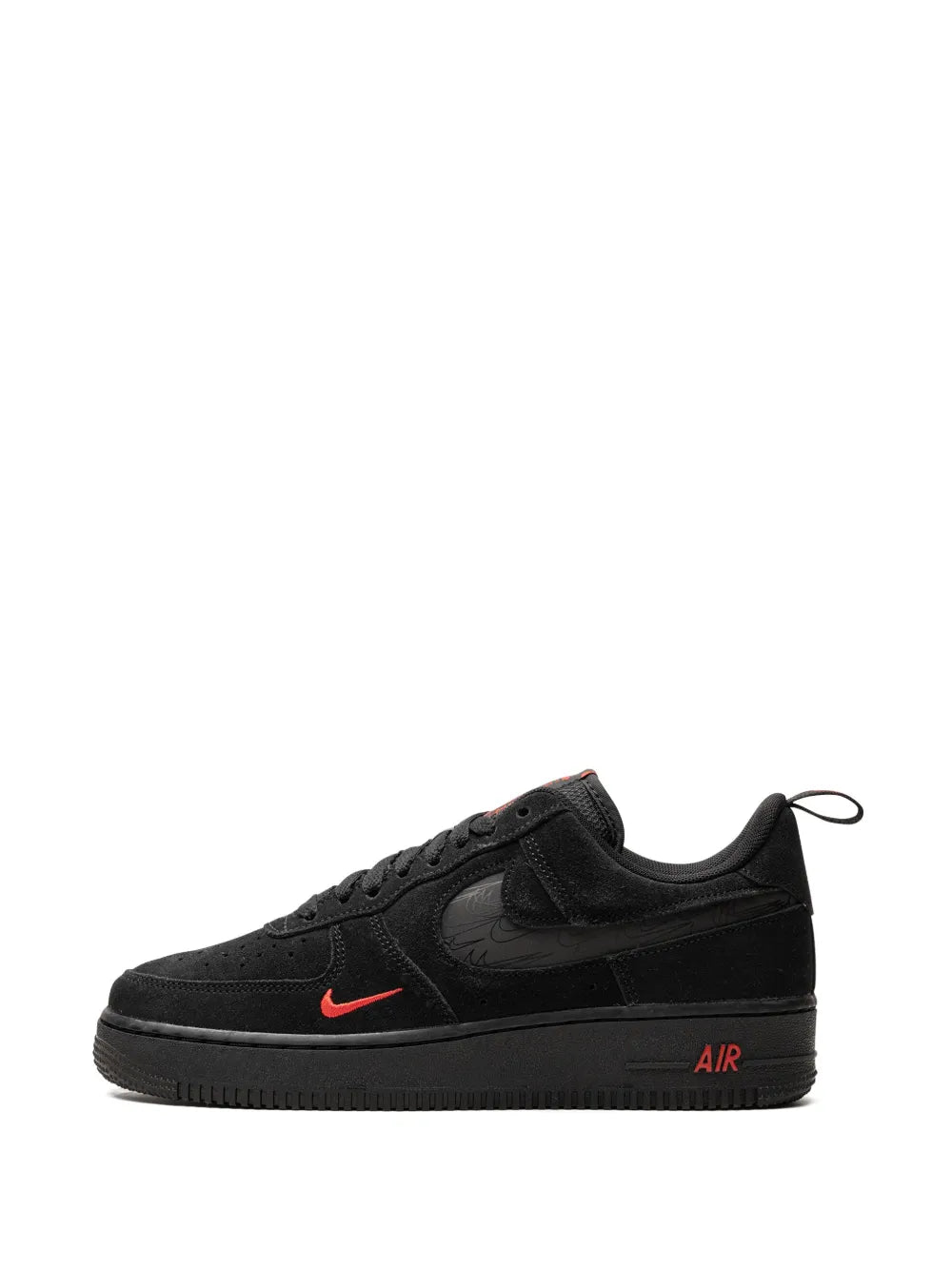 Nike Air Force 1 Low Multi Swoosh Black/Crimson Sneakers Grazuv Mart