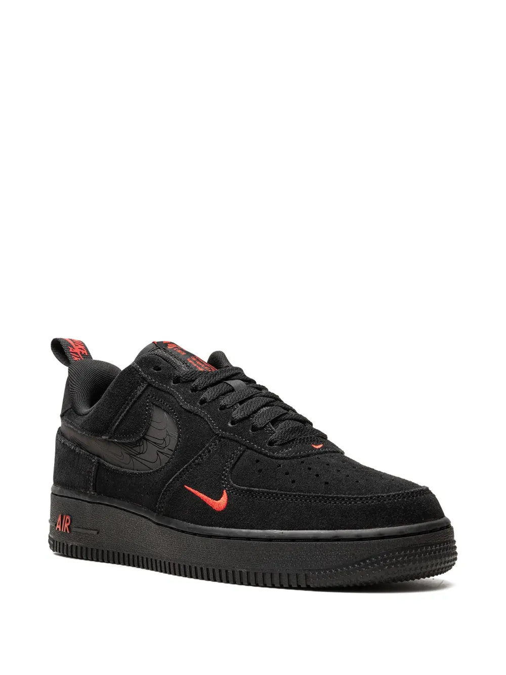 Nike Air Force 1 Low Multi Swoosh Black/Crimson Sneakers Grazuv Mart