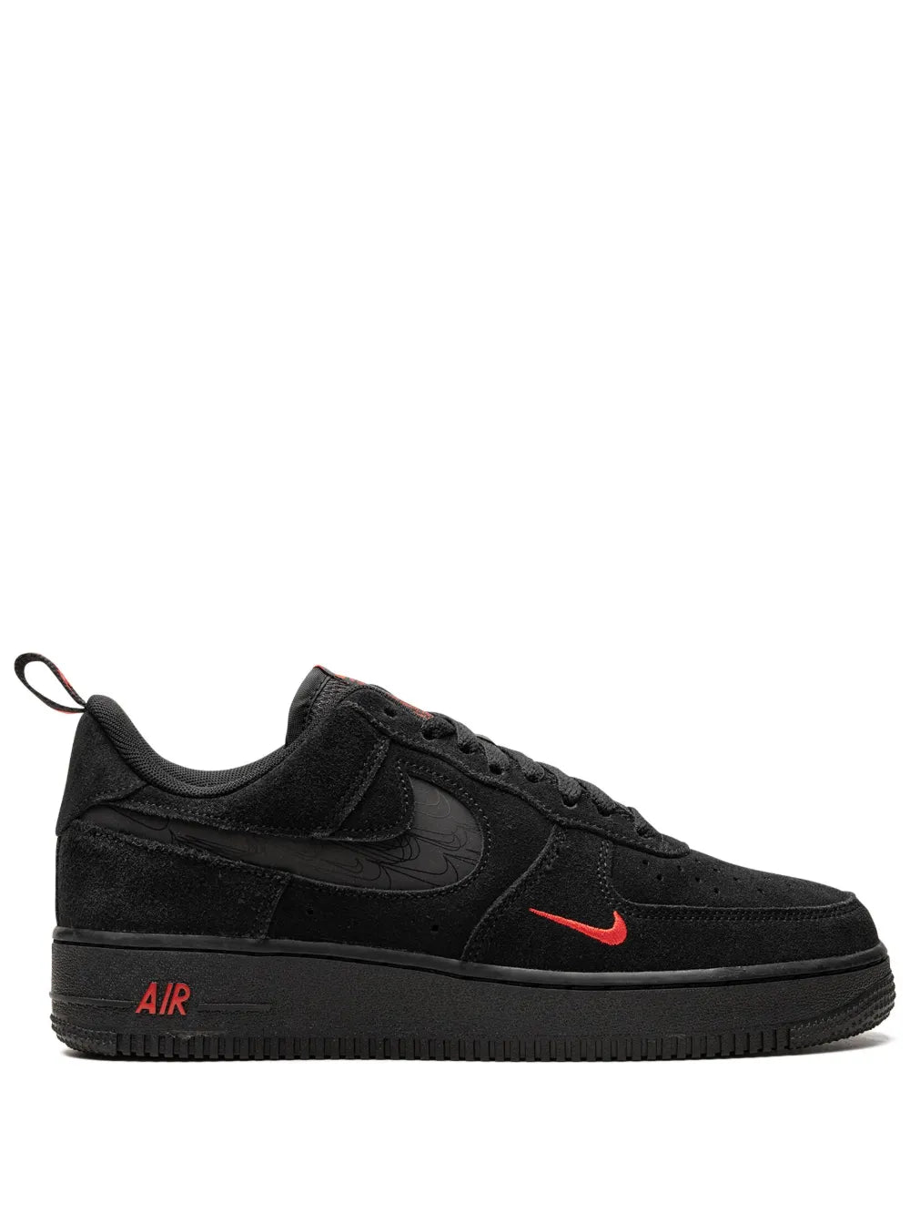 Nike Air Force 1 Low Multi Swoosh Black/Crimson Sneakers Grazuv Mart