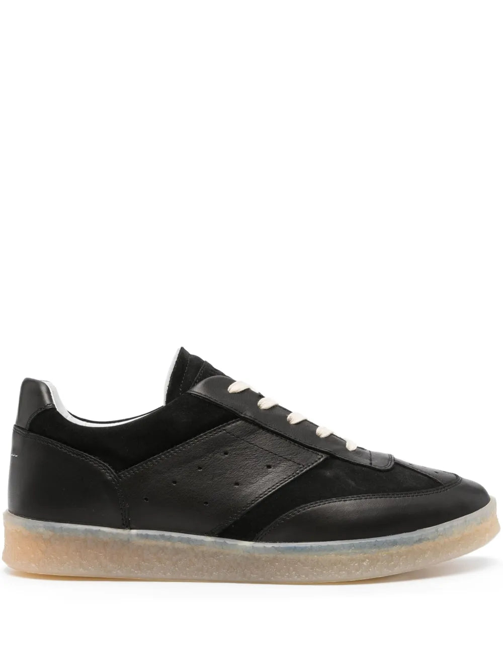 Mm6 Maison Margiela Lace-Up Leather Sneakers Grazuv Mart