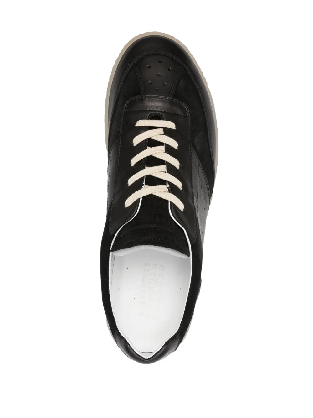 Mm6 Maison Margiela Lace-Up Leather Sneakers Grazuv Mart