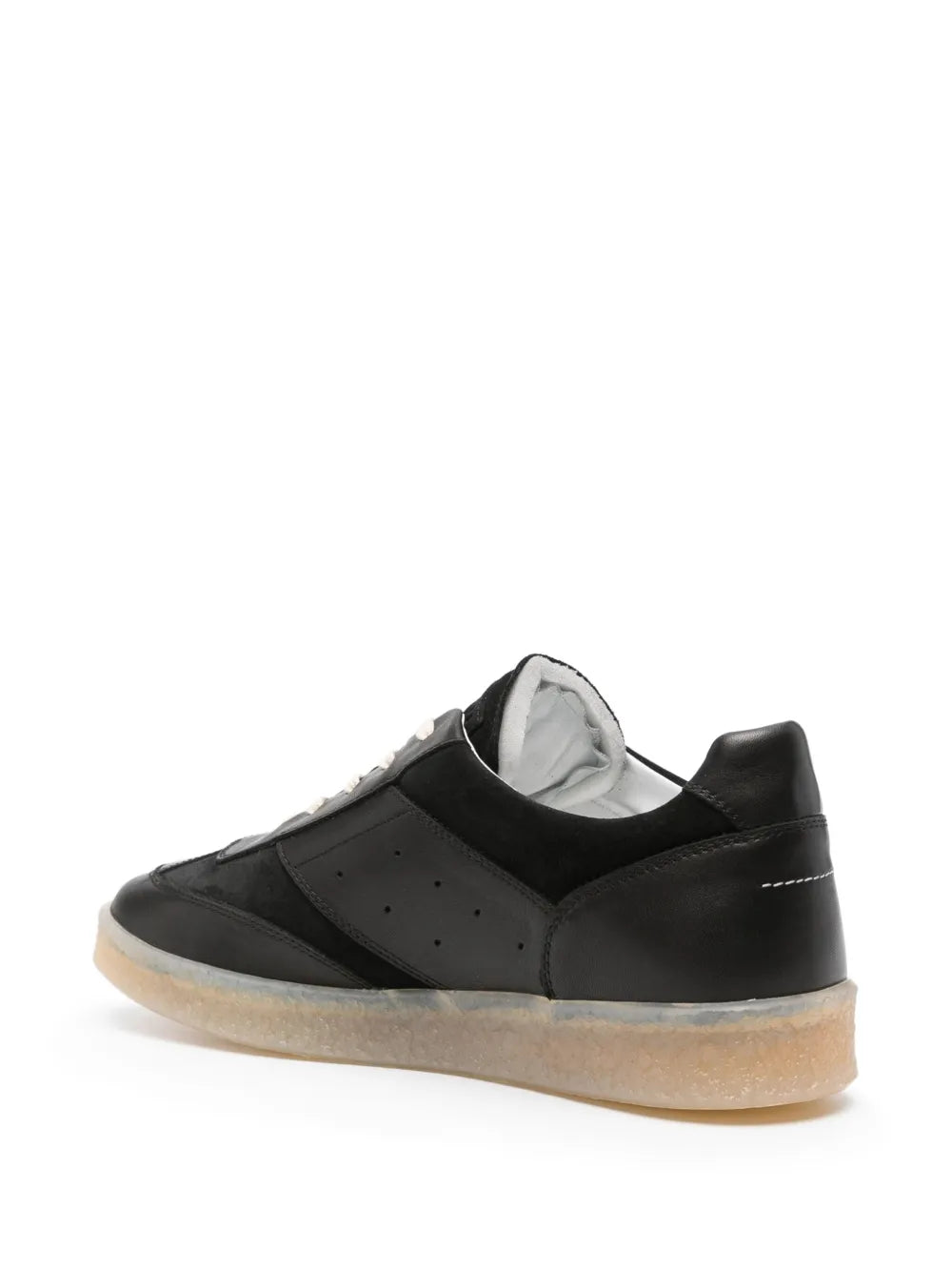 Mm6 Maison Margiela Lace-Up Leather Sneakers Grazuv Mart