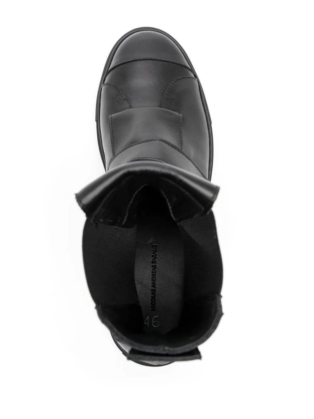Nicolas Andreas Taralis Touch-Strap High-Top Leather Sneakers Grazuv Mart