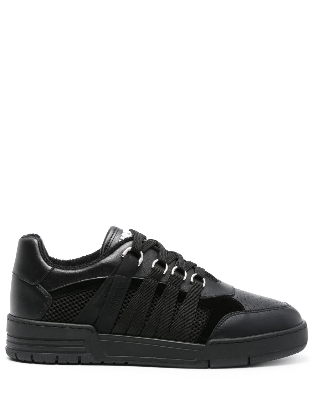 Moschino Lace-Detailed Panelled Sneakers Grazuv Mart