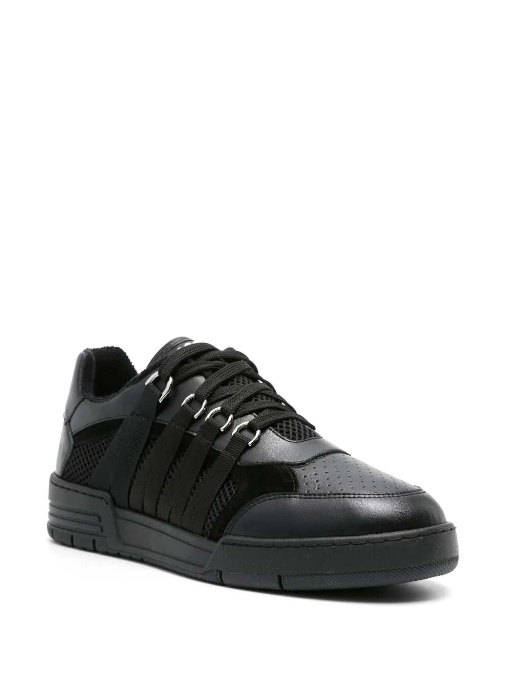 Moschino Lace-Detailed Panelled Sneakers Grazuv Mart