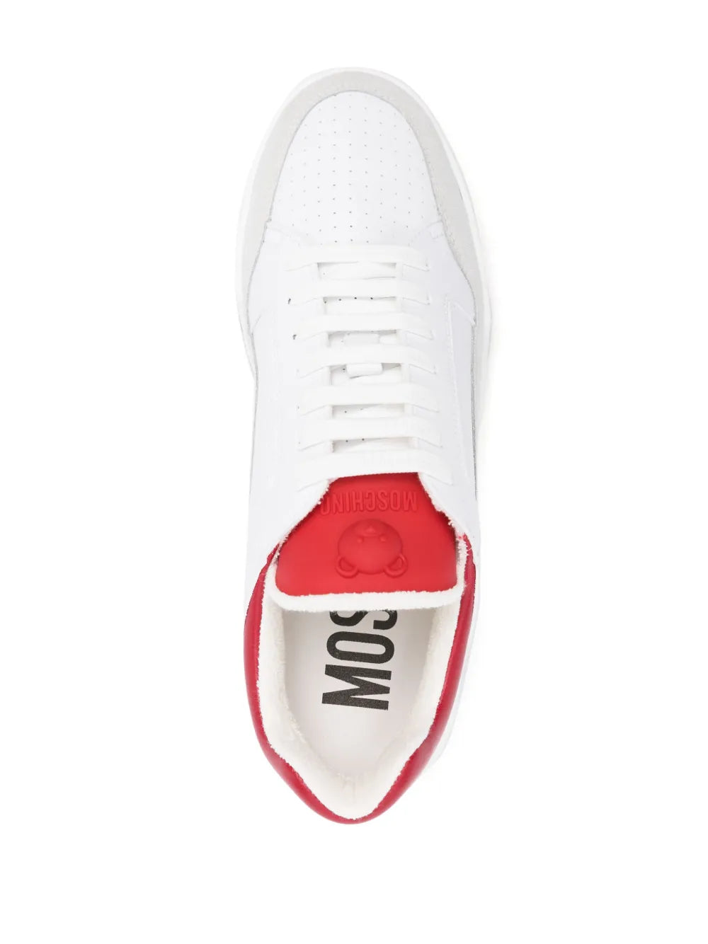 Moschino Embroidered-Logo Panelled Trainers Grazuv Mart
