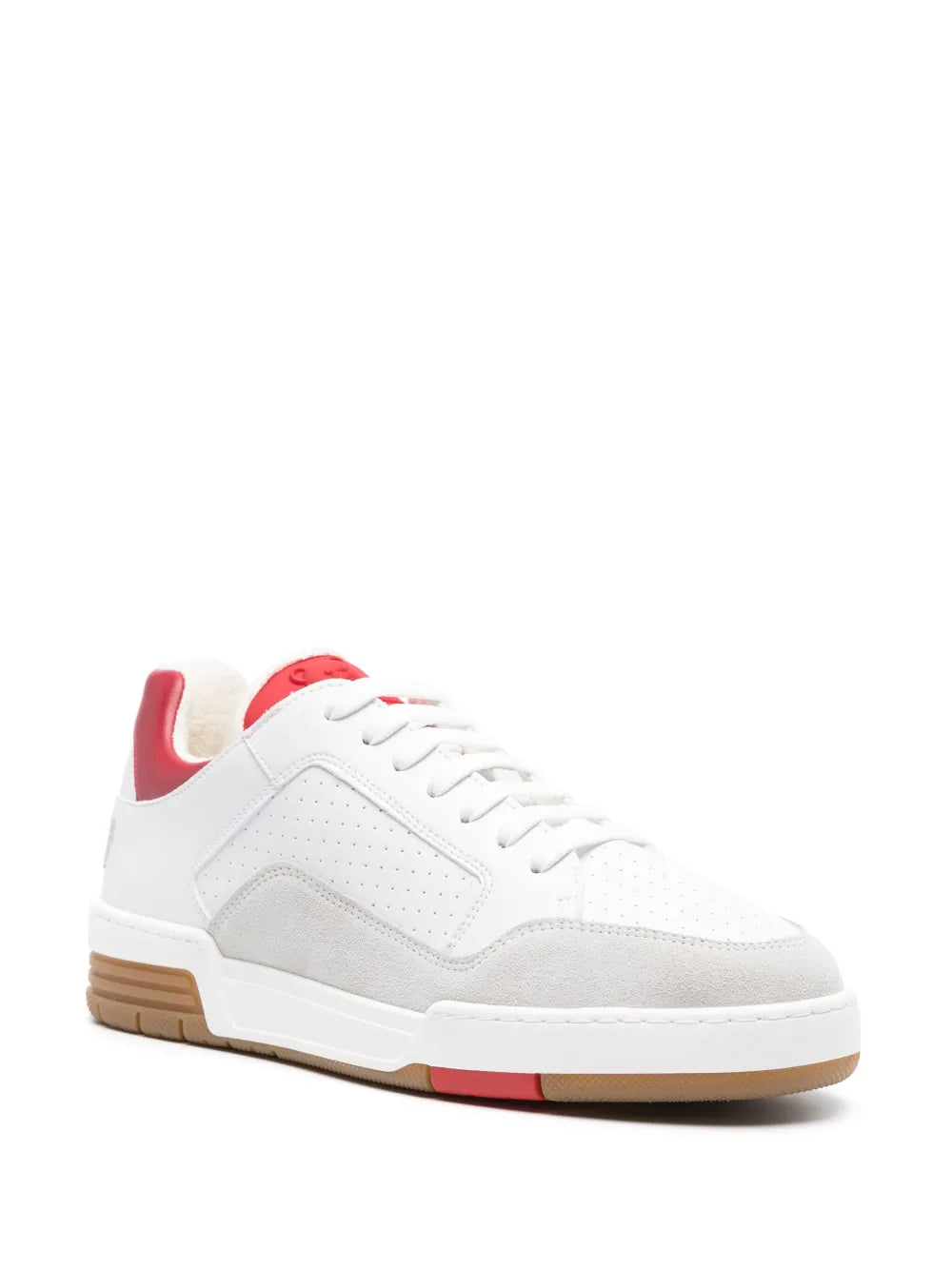 Moschino Embroidered-Logo Panelled Trainers Grazuv Mart