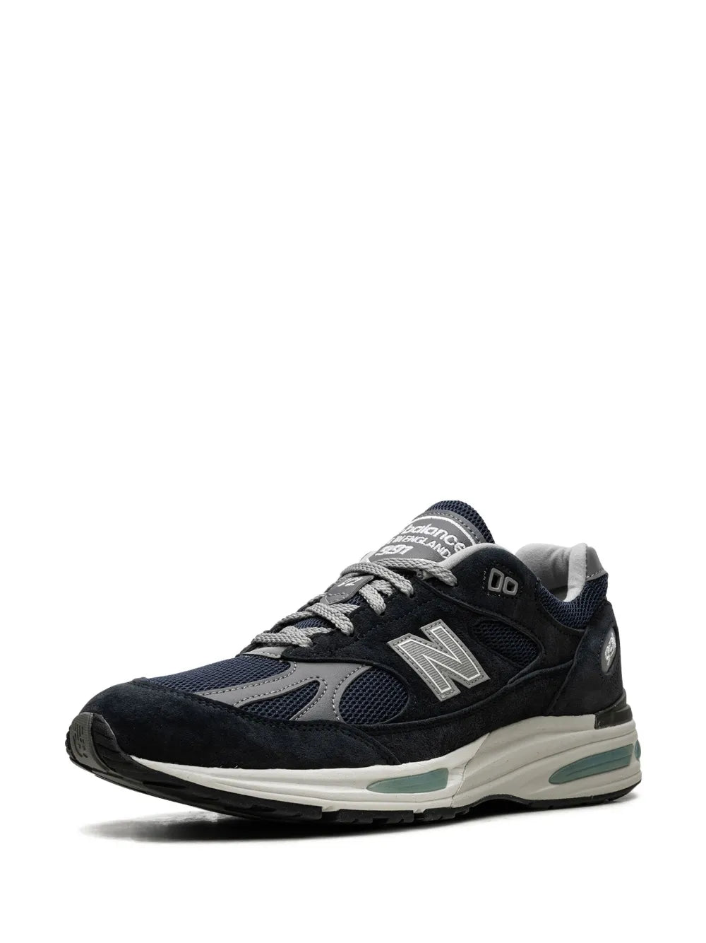 New Balance 991V2 Dark Navy Suede Sneakers Grazuv Mart