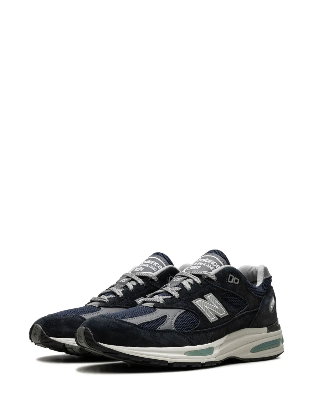 New Balance 991V2 Dark Navy Suede Sneakers Grazuv Mart