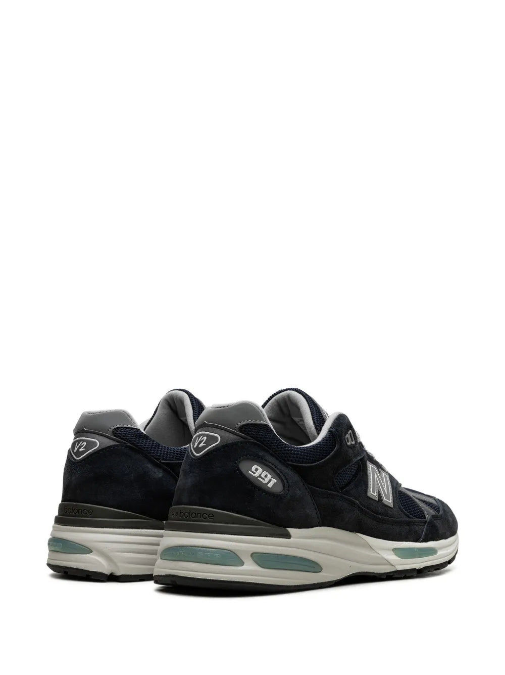 New Balance 991V2 Dark Navy Suede Sneakers Grazuv Mart
