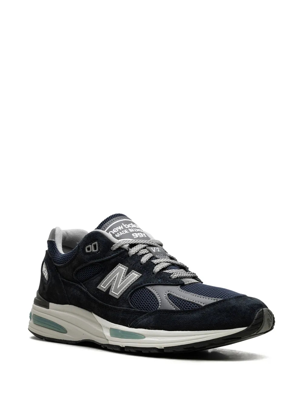 New Balance 991V2 Dark Navy Suede Sneakers Grazuv Mart