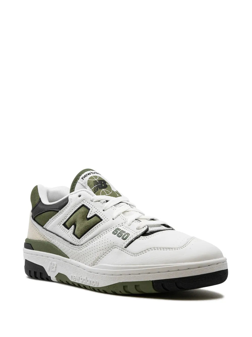 New Balance 550 White/Dark Olive Sneakers Grazuv Mart