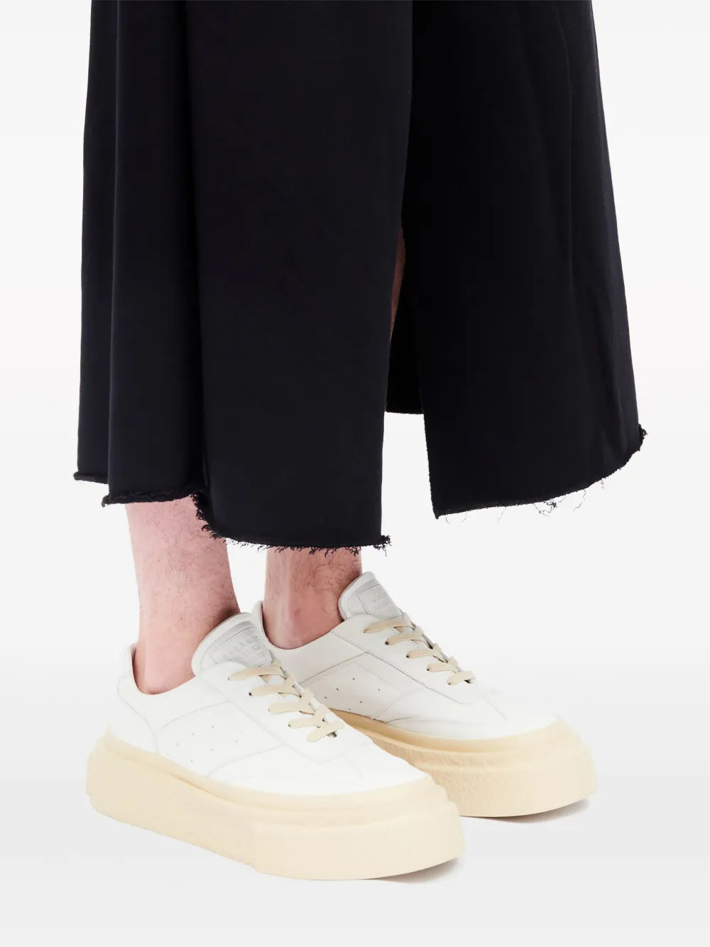 Mm6 Maison Margiela Chunky Gambetta Leather Sneakers Grazuv Mart