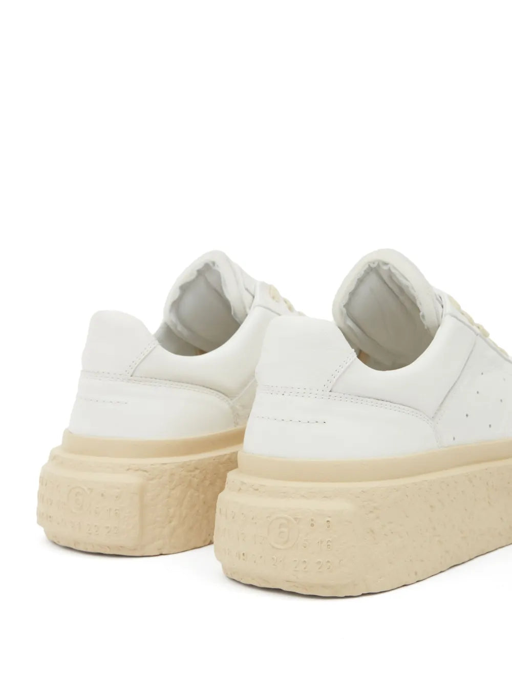 Mm6 Maison Margiela Chunky Gambetta Leather Sneakers Grazuv Mart