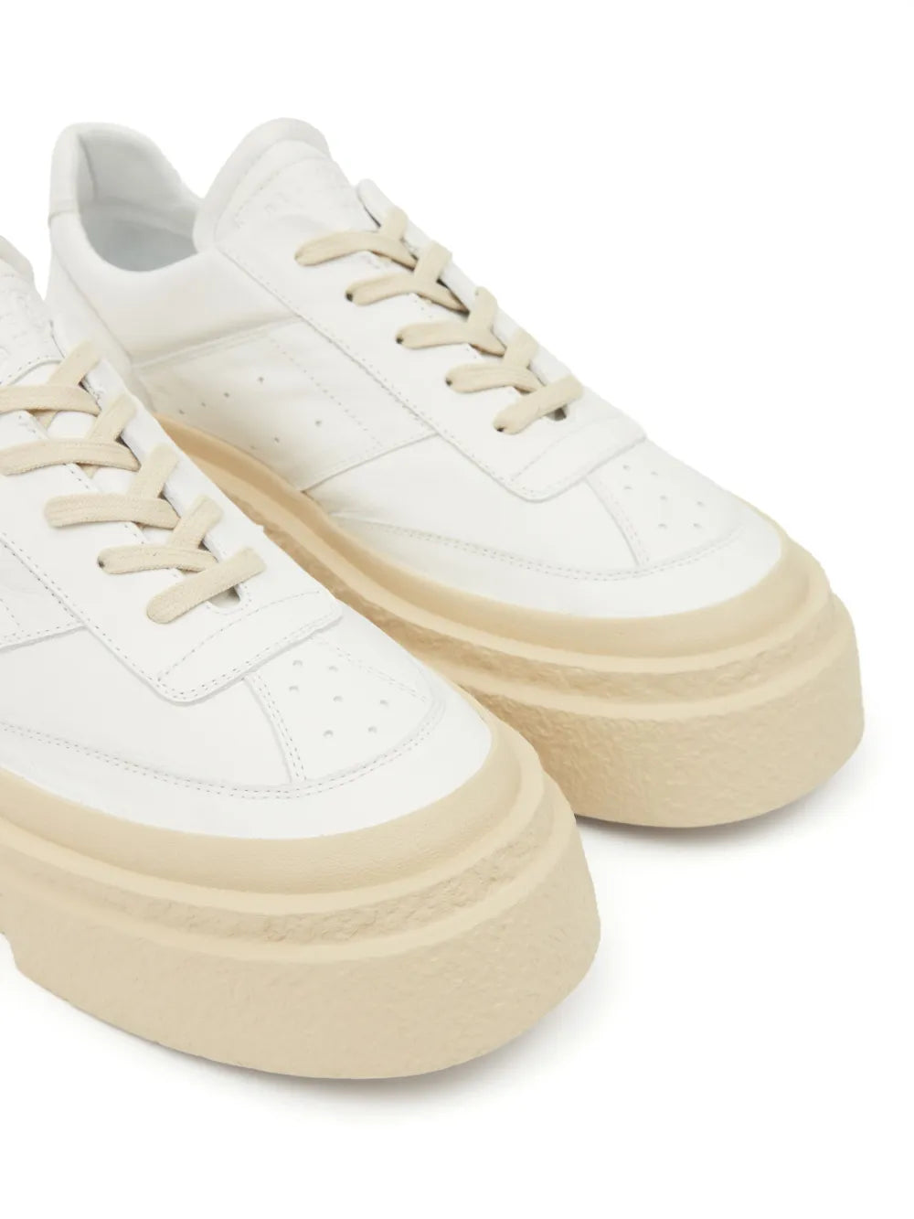 Mm6 Maison Margiela Chunky Gambetta Leather Sneakers Grazuv Mart