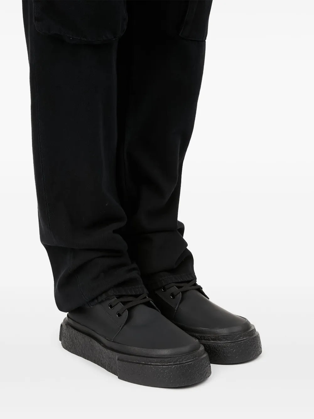 Mm6 Maison Margiela High-Top Leather Sneakers Grazuv Mart
