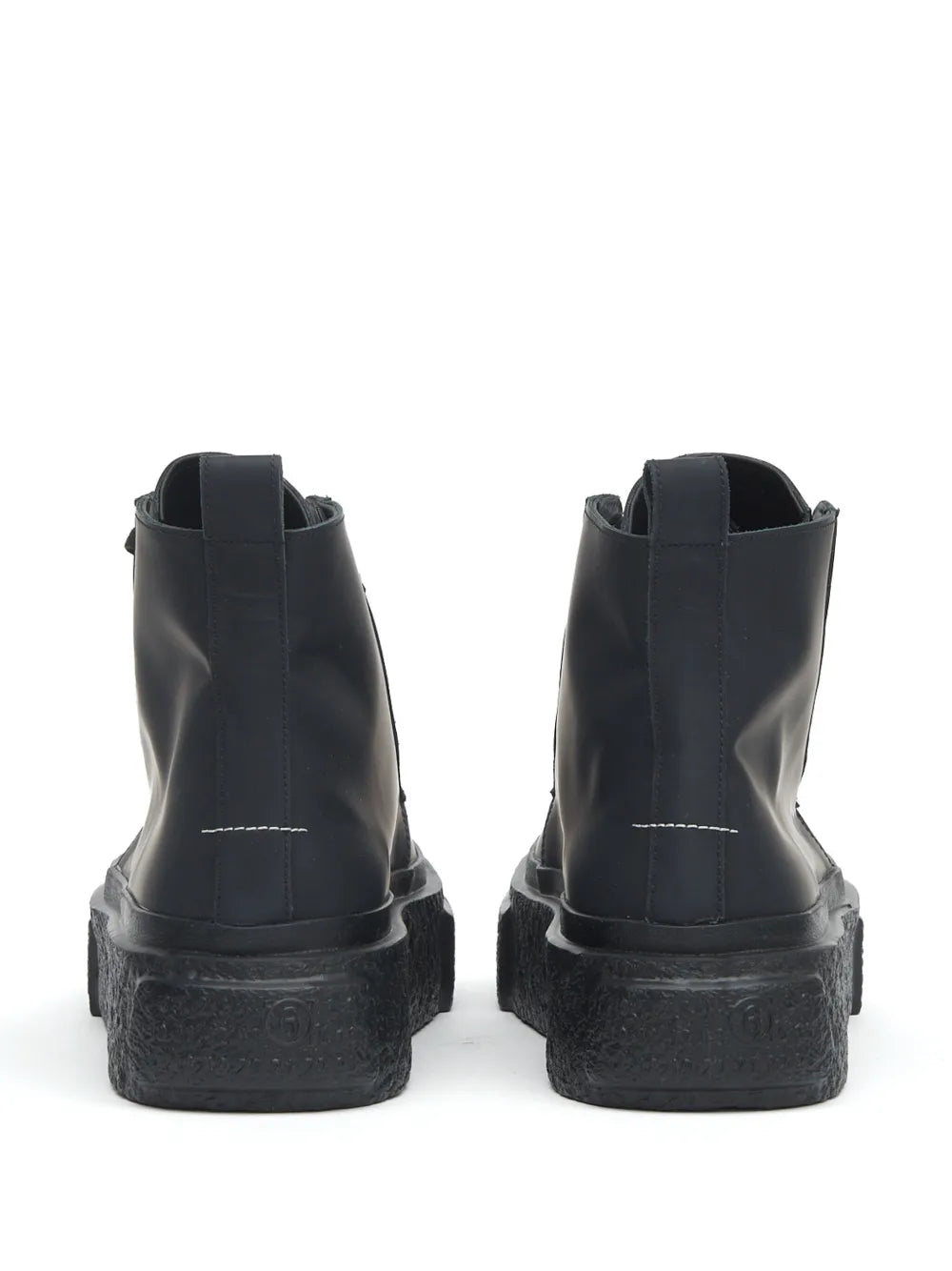 Mm6 Maison Margiela High-Top Leather Sneakers Grazuv Mart