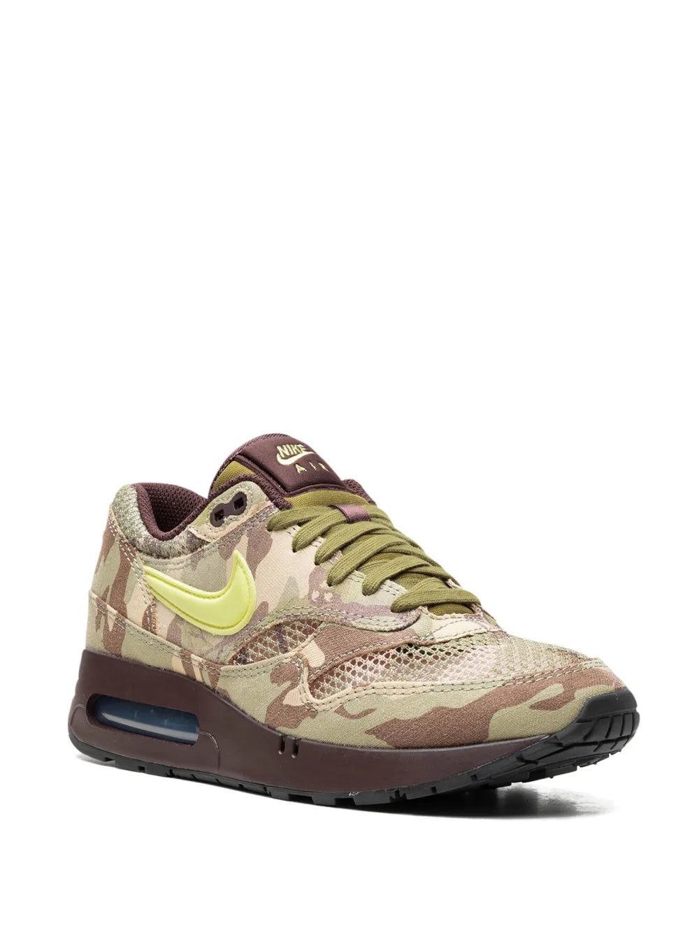 Nike Air Max 1 Camo - 200 Earth/Oil Green/Black/Light Lemon Twist Sneakers Grazuv Mart