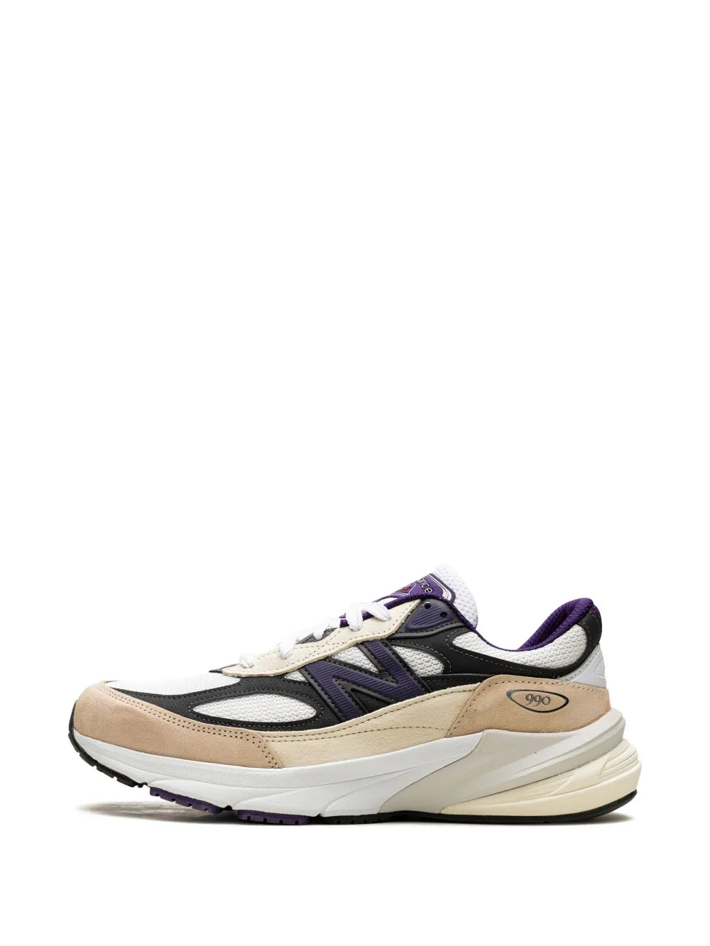 New Balance X Teddy Santis 990V6 Made In Usa - White/Black Plum Sneakers Grazuv Mart