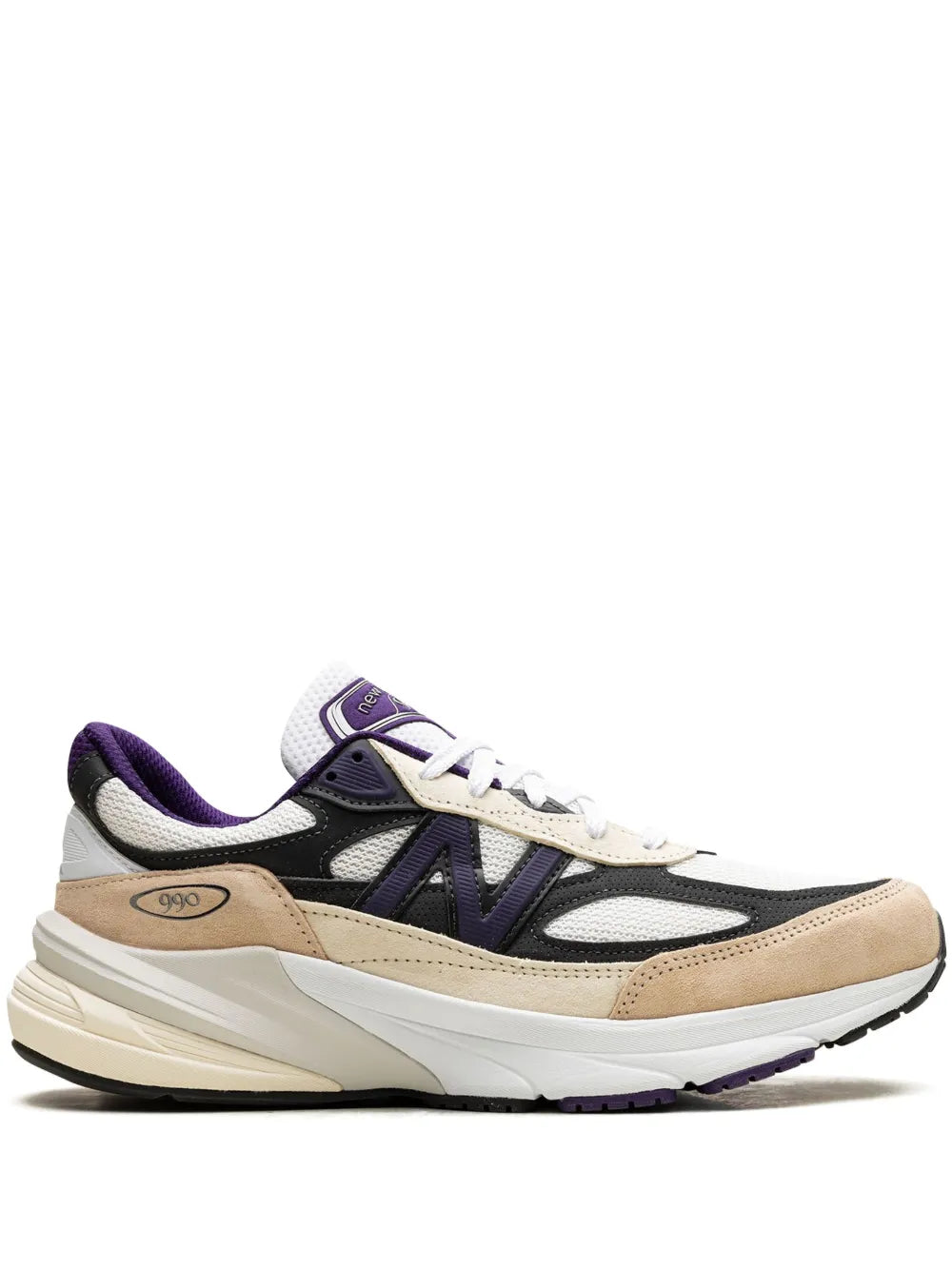 New Balance X Teddy Santis 990V6 Made In Usa - White/Black Plum Sneakers Grazuv Mart